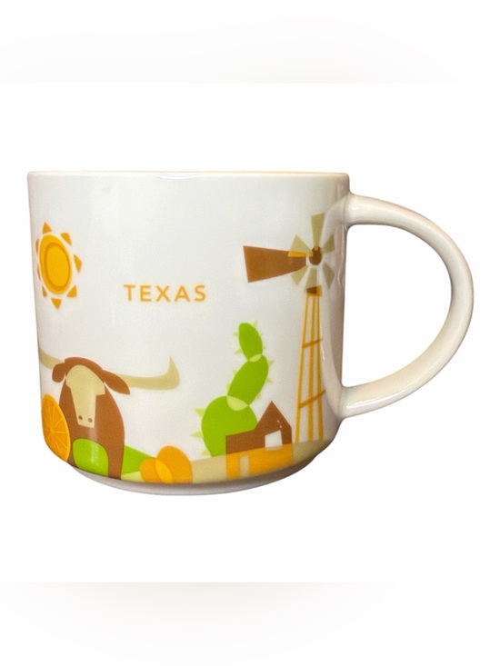 Starbucks Other - Starbucks White Ceramic Texas Mug with Green & Orange Accents-2015